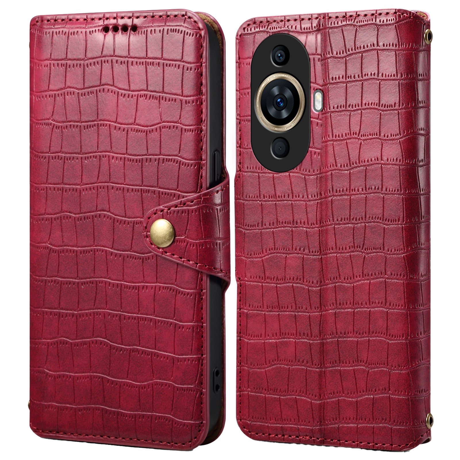 Leather Case for Huawei nova 11 / nova 12s 4G / nova 12 Lite 4G Bump Proof Crocodile Texture Wallet Phone Cover Leather Case for Huawei nova 11 / nova 12s 4G / nova 12 Lite 4G Bump Proof Crocodile Texture Wallet Phone Cover